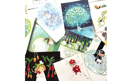 ちくちく鳥「絵はがきコンプリートセット」(全42枚) 絵葉書 セット 長野県 長和町