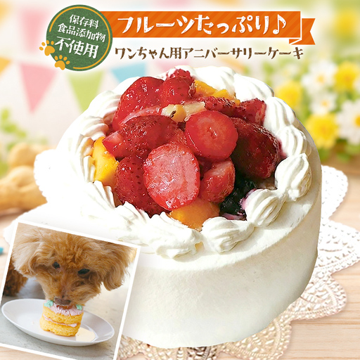 フルーツ たっぷり アニバーサリー ケーキ ( 犬用 )