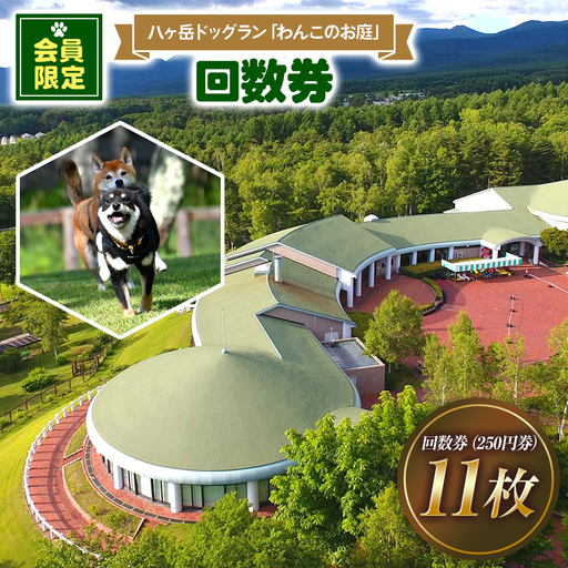 【会員限定】 八ヶ岳 ドッグラン 「わんこのお庭」 回数券 11枚