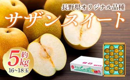 梨 長野 サザンスイート 約 5kg (16〜18玉) 贈答用 オリジナル品種 フルーツ 果物 デザート おやつ なし ナシ ギフト 贈答 産地直送 長野県 長野県産 信州産 長野県箕輪町