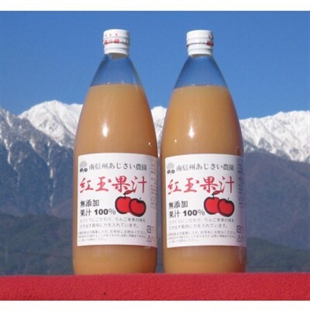 【南信州あじさい農園】紅玉果汁(無添加紅玉ジュース)6本入り【1587026】
