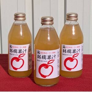 [南信州あじさい農園]林檎果汁(無添加りんごジュース)250ml小瓶 6本入り