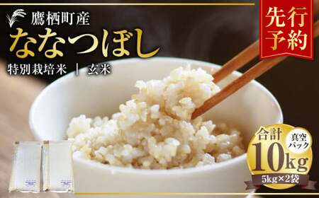 [令和7年産] ななつぼし(玄米) 真空パック 5kg×2袋 10kg 玄米 玄米ごはん 北海道 鷹栖町 [2025年9月下旬より発送開始]
