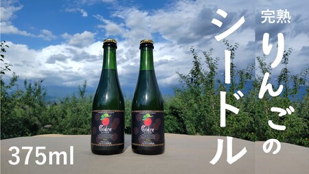25F マルダイ大場農園シードルハーフ(375ml) 2本セット // 長野県 南信州 松川町産 りんごのお酒 リンゴ 林檎 シナノスイート 秋映 シナノゴールド サンふじ 数量限定 辛口