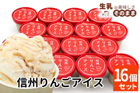 ★ふじりんごを丸ごと使用★信州りんごアイス 16個 マーブルアイス アイスクリーム アイス りんご ふじりんご りんごソース スイーツ アップル 林檎 10000円 1万円
