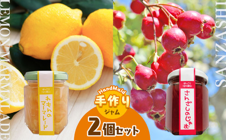 さんざしのジャムとレモンのマーマレードセット｜てんさい糖 煮詰めた 生薬 素材 果実 トースト 甘酸っぱい 果物 南信州 長野県 天龍村