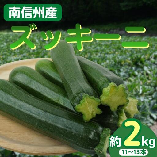 ズッキーニ 約2kg(11〜13本入り)2026年6月〜8月発送
