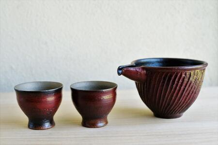 片口 & ぐい呑み セット 陶胎漆器 工房ととか