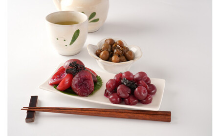 ちくほくのうめ想い　珠玉三撰（増量セット）｜ うめ 甘漬け 大梅 小梅 塩昆布漬け  梅干し 
