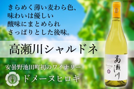 【優しい酸味】 白 ワイン 高瀬川シャルドネ 750ml×1本 [ヴィニョブル安曇野 DOMAINE HIROKI 長野県 池田町 48110408] 白ワイン シャルドネ お酒 酒