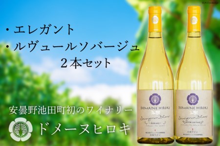 白ワイン セット エレガント & ルヴュール ソバージュ 各750ml×1本 計2本 [ヴィニョブル安曇野 長野県 池田町 48110333]