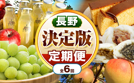 【定期便6回】松川村の魅力が詰まった 満喫セット | 定期便 セット 季節限定 りんごジュース リンゴジュース おやき まんじゅう カステラ かすてら 洋菓子 豚まん シャインマスカット りんご リンゴ 林檎 ぐんま名月 フルーツ 果物 長野県 松川村 信州