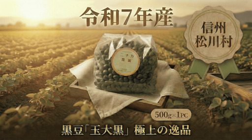 黒豆 玉大黒 500g 令和7年産 | ニチカ農園