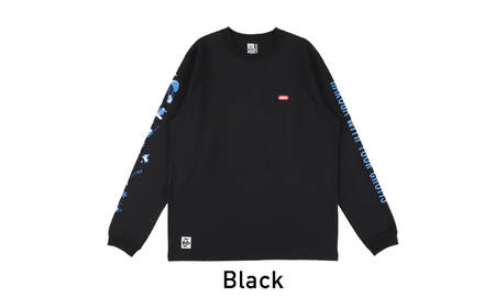 CHUMS×HAKUBA Booby バックプリント 長袖Tシャツ XXL /ブラック[P0550662_M_XXL_BL]