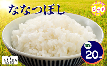 ななつぼし 精米 20kg[稲場農場][先行予約]米 お米 北海道米 特Aランク 国産 白米 コメ 北海道 比布町 ぴっぷ