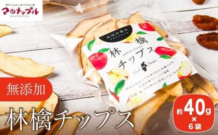 [添加物不使用] 信州ふじりんご使用 林檎チップス 40g × 6袋 [手作りジャムの店 マロナップル]無塩 無糖 ノンフライ リンゴチップス りんごチップス おやつ お菓子 フルーツチップス ドライフルーツ アップル 林檎 長野県産