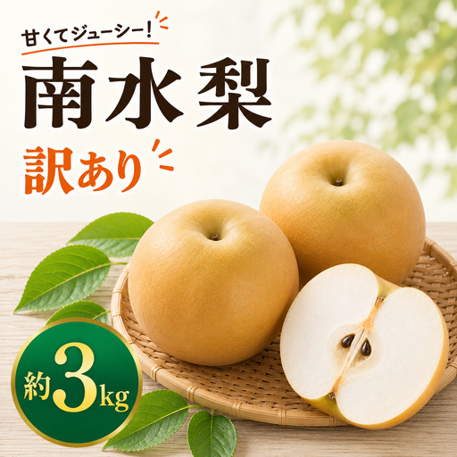 先行受付[訳あり]南水 約3kg 2026年9月中旬〜10月中旬発送 家庭用[新規就農者応援コース 幸作会][K-41]