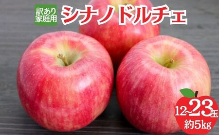 シナノドルチェ 訳あり家庭用 約5kg(12〜23玉) りんご 果物 訳あり 信州 長野