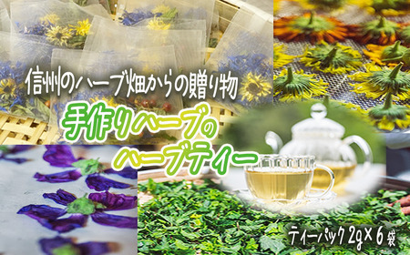 ティーバッグ ( 2g ) おまかせ 6袋セット 飯綱ハーバルブリーズ 飲料 ハーブ ティー お茶 信州 長野県 飯綱町 [2107]