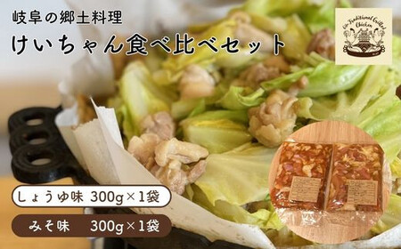 けいちゃん 味比べセット(みそ味・しょうゆ味) 岐阜 郷土料理
