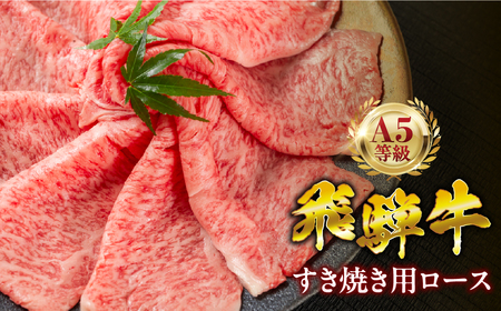 [年内配送]飛騨牛 A5 600g ロース すき焼き用 [年末配送] 牛肉 和牛 すき焼き