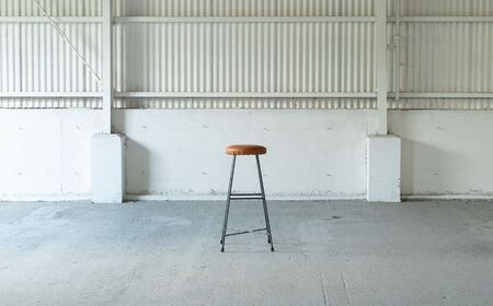 アイアン スツール 本革 HIGH SK STOOL BROWN