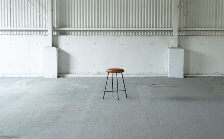 アイアン スツール 本革 LOW SK STOOL BROWN