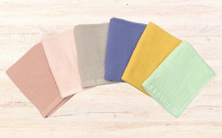 [のこり染]ミニタオル 6色セット