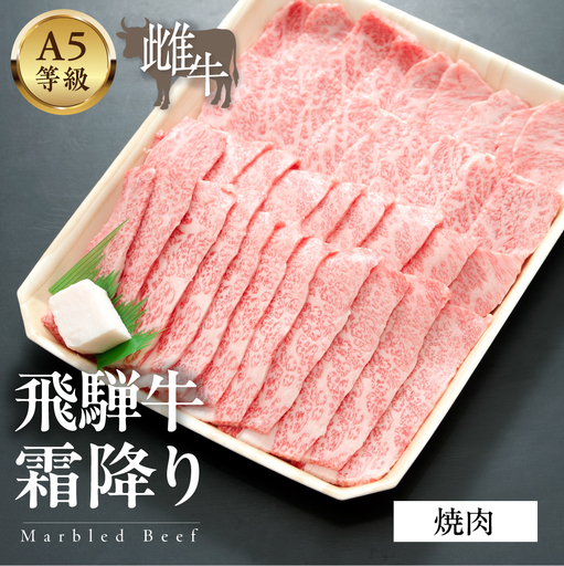 A5等級飛騨牛  霜降り焼肉 500g