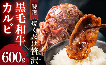 味付き 黒毛和牛カルビ 600g|味付き肉