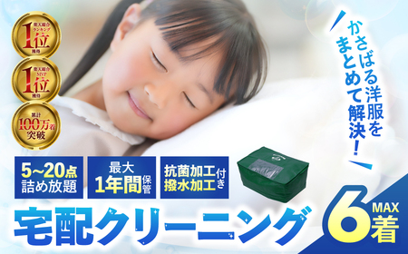 [撥水加工!最大1年間保管付!]衣類 クリーニング 6点|クリーニング