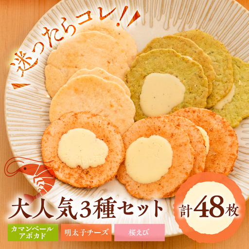 人気えびせん3種詰め合わせセット｜でんすん堂斉秀