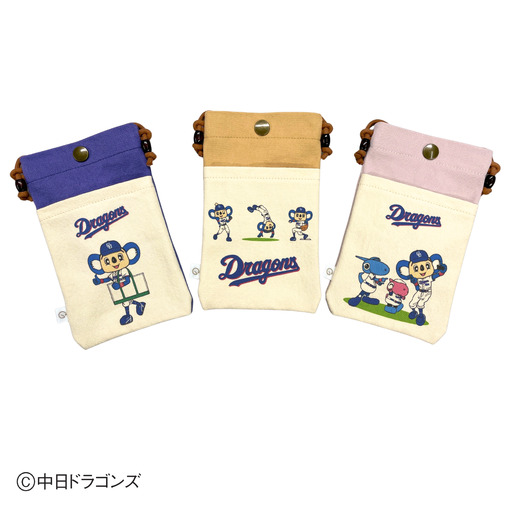 [中日ドラゴンズとのコラボアイテム]のこり染×ドアラスマホショルダー26 つつじ
