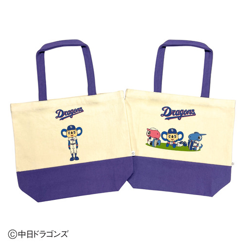 [中日ドラゴンズとのコラボアイテム]のこり染×ドアラトートバッグ マスコット・90周年