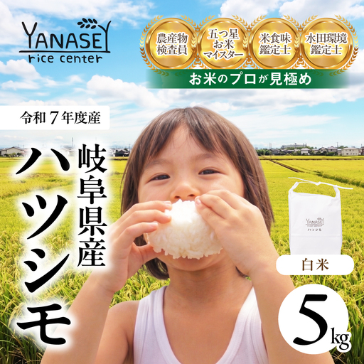 ≪令和7年度産≫ プロが厳選 白米 ハツシモ 5kg｜白米