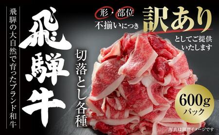 訳あり 飛騨牛 切落とし 600g 冷凍真空パック | 肉 お肉 切り落とし 薄切り すき焼き すきやき 黒毛和牛 和牛 人気 おすすめ 牛肉 ギフト お取り寄せ 7日以内お届け[飛騨高山ミート MZ011]