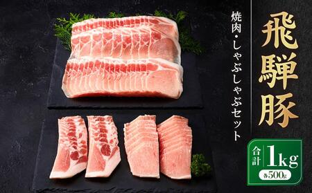 飛騨豚 焼肉・しゃぶしゃぶセット 合計1kg | ロース BBQ 鍋 豚肉料理 高山米穀協業組合