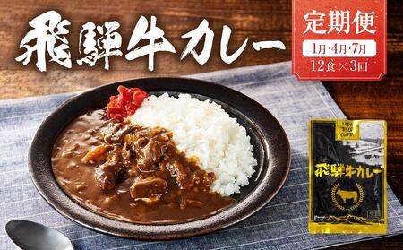 [期間限定]飛騨牛カレー 36袋(12袋x3回) 定期便 3回[1月・4月・7月] | 訳あり 飛騨牛 肉 牛 カレー ビーフカレー 簡易包装 レトルトカレー ご当地カレー 人気 おすすめ ふるさと清見21