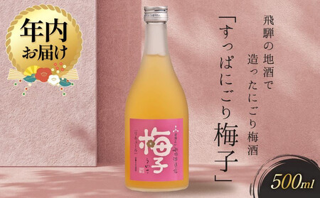 [12月配送]飛騨の地酒で造ったにごり梅酒「すっぱにごり梅子」 |年内発送 日本酒 梅 人気 おすすめ 有限会社舩坂酒造店 FB002VC12