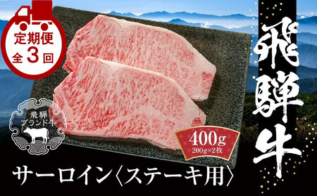 [定期便]全3回 飛騨牛 サーロインステーキ | 肉 お肉 ステーキ 黒毛和牛 和牛 牛肉 お取り寄せ 飛騨高山ミート