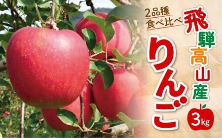 [先行受付]飛騨りんご2種詰め合わせ 3kg | りんご 林檎 リンゴ 果物 フルーツ 産地直送 品種お任せ 日付指定不可 9月下旬〜11月上旬頃順次発送 堤果樹園