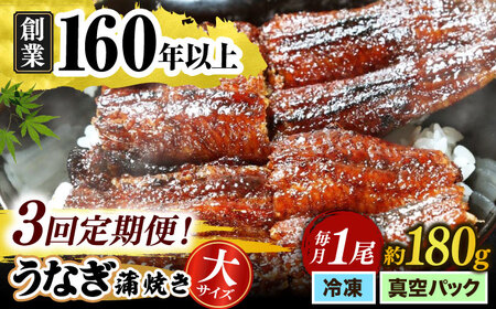 [うなぎや] [3回定期便] 炭火焼 うなぎの蒲焼き 1尾 [紀州備長炭使用] 鰻 ウナギ 丑の日 多治見市 