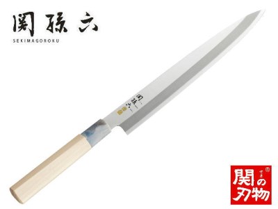 H16-21 ＜ステンレス和包丁 （片刃）＞ ◇貝印 関孫六 銀寿ST 和包丁 刺身 240mm ～ 刺身包丁 魚調理 天然木 錆びにくい お手入れしやすい 調理器具 キッチンツール ギフト 贈り物にも～