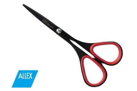 H7-158 ALLEX スリム100 Noir【レッド】スリムはさみ（11165R）