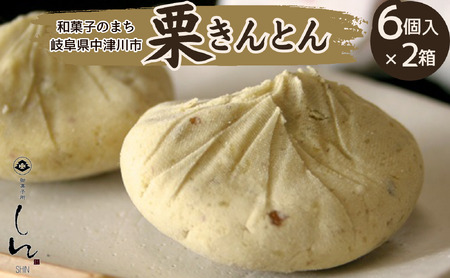 ＜御菓子所しん＞中津川栗きんとん6個入×2箱 F4N-2381