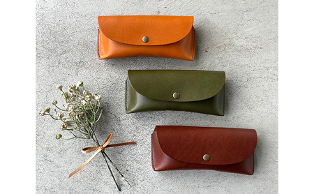 本革 メガネケース 栃木レザー ファッション小物 革小物 シンプル 手触りが良い 牛革 プレゼント ギフト 自分用  ブラウン