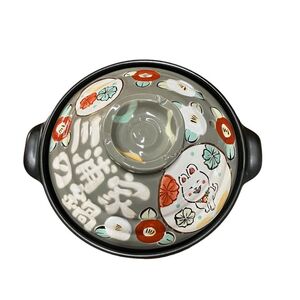 [美濃焼] 名入れ / 柄が選べる わが家の土鍋 (3-4名用) TWINS ガス専用 ご飯も一緒に炊ける WG800TW 瑞浪市 / ながしまプランニングオフィス 陶器 どなべ 鍋 レンジOK オーブンOK [AZBM109]