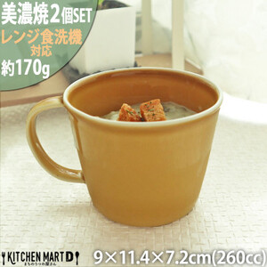 [美濃焼] プレーリー マスタード カップL 2個セット 瑞浪市 / JS企画 小田陶器 セット 食器 コップ カップ マグカップ マグ [AZAZ268]