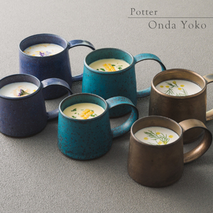[美濃焼] 恩田陽子 コーヒーマグカップ カフェオレマグカップ 3色×2サイズ 計6点セット グリーン ゴールド パープル 瑞浪市 / JS企画 マグカップ セット [AZAZ027]