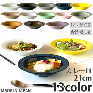 [美濃焼] 美濃焼 リムスープ皿 21cm 1枚 白マット 瑞浪市 / 窯元ロングアイランド おしゃれ 食器 シンプル レンジ対応 食洗機対応[AZCU056]